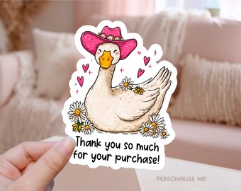 Etiqueta PNG imprimible para pequeñas empresas, etiqueta de agradecimiento de vaquera occidental, plantilla de Cricut para empaque de tienda