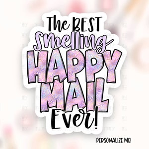 Best Smelling Happy Mail Sticker Télécharger, Wax Melts Candles Small Business Label, Purple Thank You Shop Package Decals, Cricut Template PNG