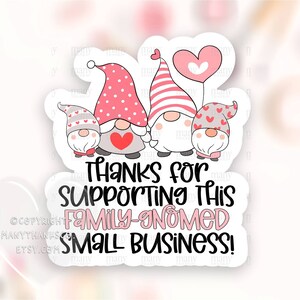 Familienbesitz Small Business Sticker PNG, Süße Wichtel Thank You Etiketten, Pink Happy Mail Paket Siegel, Cricut Avery Print Cut Download SVG