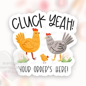 Deine Bestellung ist hier Aufkleber PNG, Frühling Hühner Kleinunternehmer Etiketten, Süße Oster paket Robben, Cricut Silhouette Print Cut Download SVG