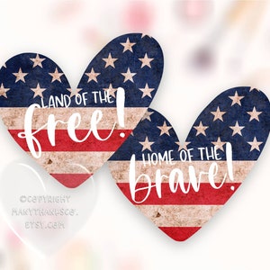 Land van gratis huis van Brave Sticker PNG, Amerikaanse vlag small business thank you label, Amerikaanse Happy Mail Package Seal, Cricut Avery Print Cut SVG