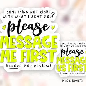 Message Me Before Review Sticker Download PNG, Fehlerpaket Etiketten, Süßes Gedicht Rhyme Small Business Shop Tags, Print Cut Card Template SVG