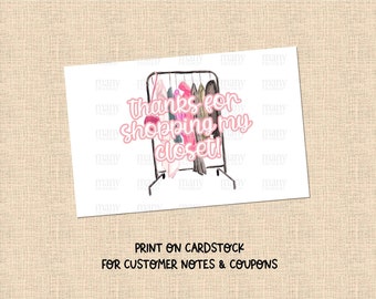 Thank You for Shopping My Closet Sticker PNG, Small Business  display picture 3