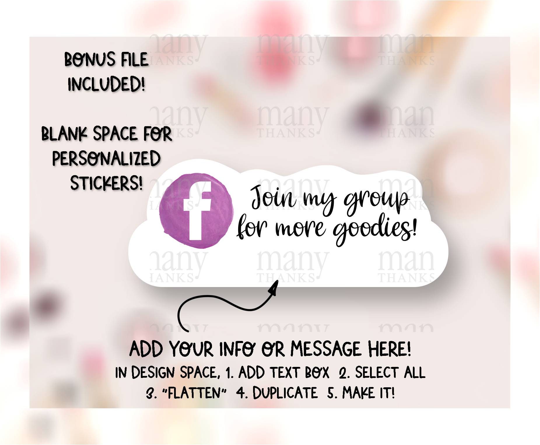 DIY Personalized Facebook Sticker PNG Purple Join My Group - Etsy