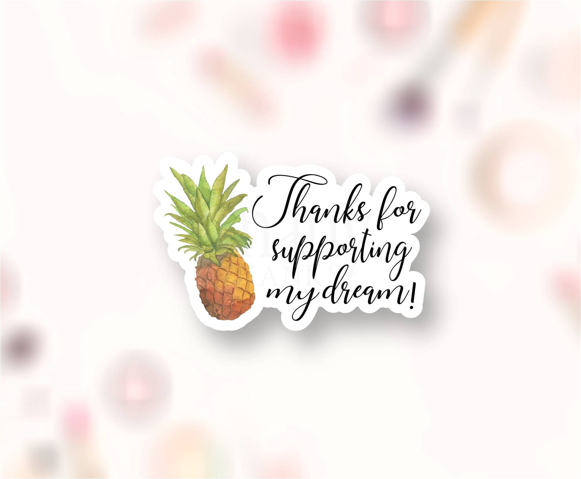 Thanks For Supporting My Dream Sticker Png For Small Business Etsy