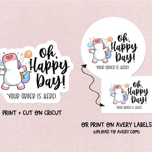 Your Order is Here Sticker PNG, Small Business Happy Mail Labels, Cute ...