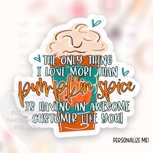 Kürbis Gewürz Sticker Download, Süße Herbst PSL Small Business Happy Mail Etiketten, Herbst Latte Paket Versandzubehör, Cricut Avery PNG