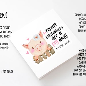 Repeat Customers Sticker Download PNG, Funny Pig Pun Small Business ...