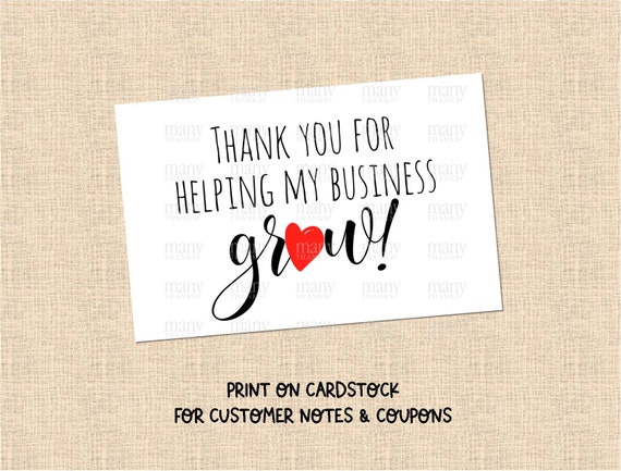 Thank You for Helping My Business Grow Sticker PNG, Red Heart Small  Business Package Label, Cute Shop Supplies, Cricut Print Cut Download 