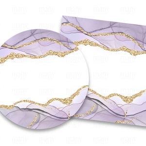 Lege Etiketten, Agaat Purper Gouden Vierkant van de Cirkel, Bedrijfsstickers, De Etiketten van het Huwelijksgeschenk, De Etiketten van het Product van de kaars, Envelopzegels, Avery Cricut PNG