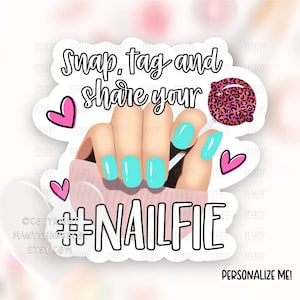 Deel uw Nailfie Sticker Download, Nagels Business Happy Mail Labels, Color Street Snap Tag Shop Pakket Supplies, Cricut Template PNG SVG