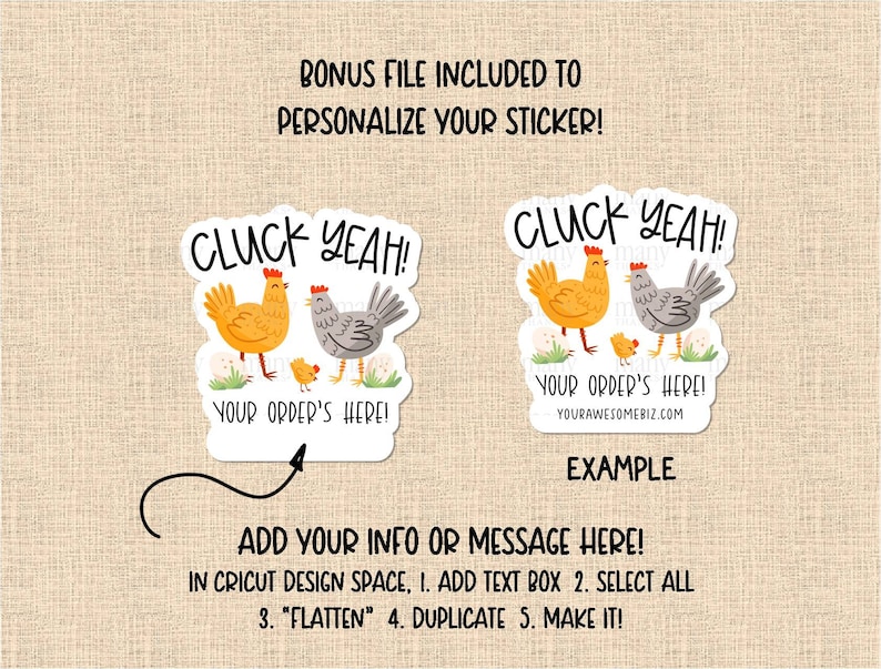 Your Order is Here Sticker PNG, Spring Chickens Small Business Labels ...