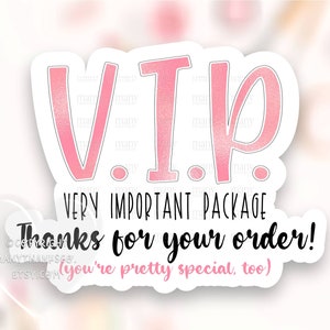 Grazie per il tuo ordine Adesivo PNG, VIP Pacchetto molto importante Happy Mail Labels, Small Business Grazie Sigilli, Scarica Cricut Avery SVG