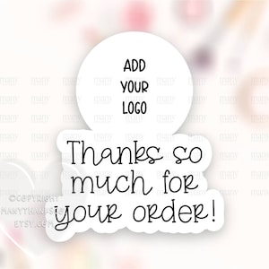 DIY Pegatina personalizada de Etsy PNG, gracias por su pedido etiquetas de pequeñas empresas, agregue su logotipo Sellos de correo feliz, Cricut Silhouette Print Cut