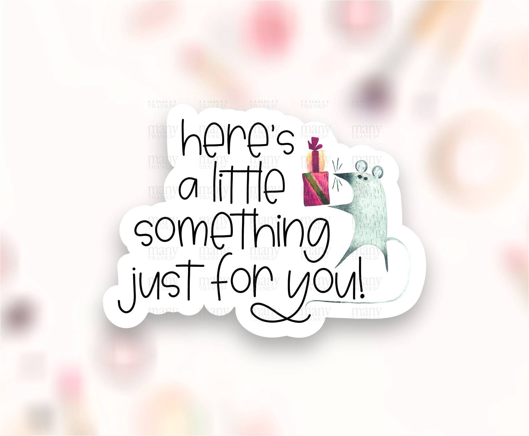 A Little Something For You Sticker PNG Mouse Gifts Small Etsy