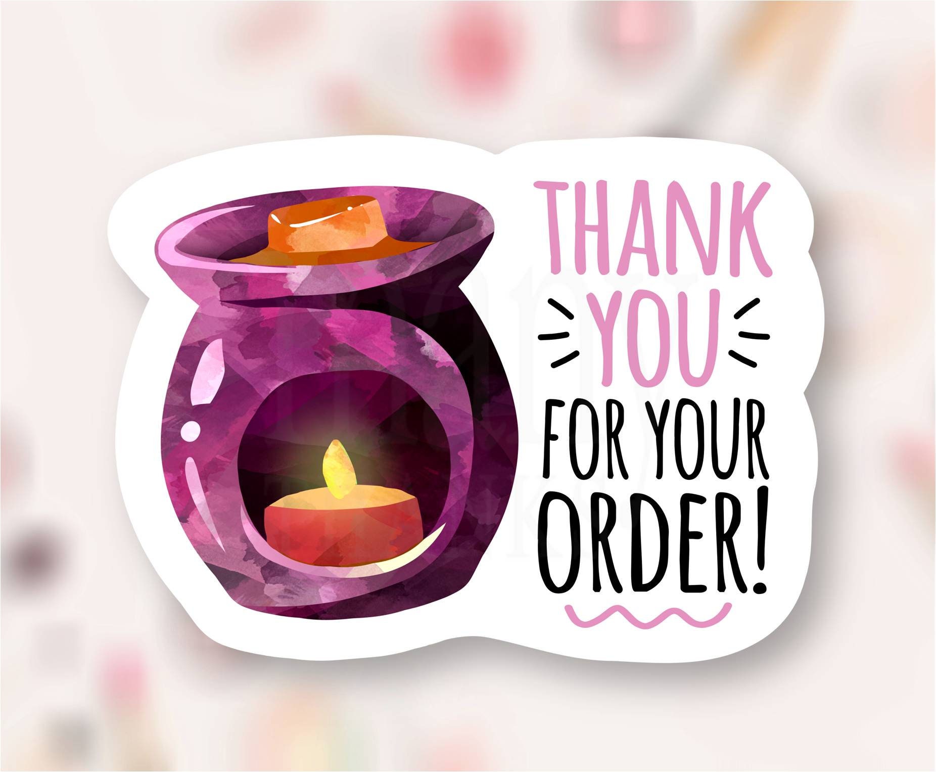 Thank you for your order stickers /business thank you stickers /gift b –  DokkiDesign