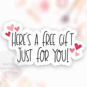 Gratis cadeau sticker PNG, harten kleine bedrijf happy mail labels, schattige Valentijnsdag dank u pakket verzegelingen, Cricut Avery Print Cut Download SVG