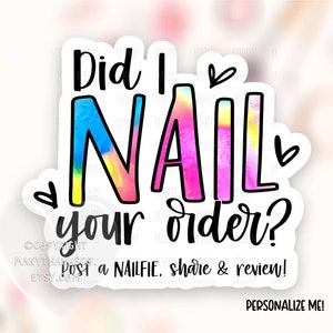 Nailfie Review Partager Autocollant Télécharger, Nails Business Pun Happy Mail Label, Cute Color Street Shop Package Supplies, Cricut Template PNG SVG