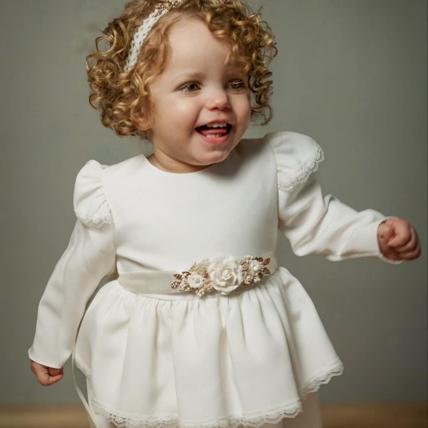 Taufkleid mädchen baby Babykleid Baptism dress Baby Dress Baby girl dress Floral baby dress Baby girl wedding dress robe baptême bébé fille
