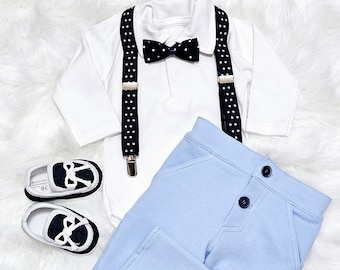 Cotton Christening set for boy, baptism, cotton outfit baby Boy, Boy's cotton suit, Wedding Outfit Boy, boy's suit for birthday wedding