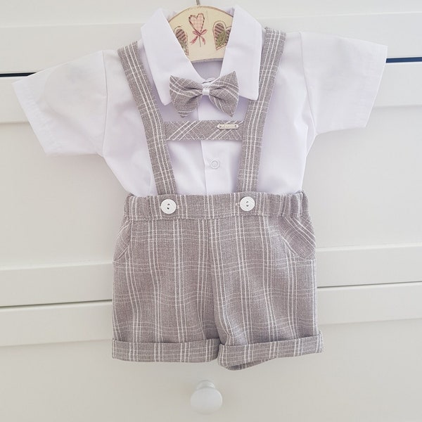 Babyanzug Taufanzug 62 68 74 80 86 Baby boy linen outfit, Linen baptism outfit Baby boy linen suit, Baby boy wedding outfit, Baptism suit