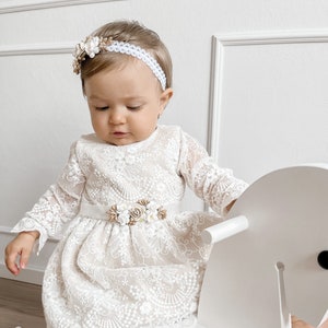 taufkleid mädchen baby Babykleid Baptism dress, Christening dress, Baby boho dress Baby girl lace dress Baby girl wedding dress