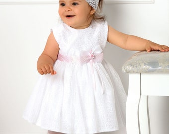 Taufkleid, Festkleid  2 Tlg. Baptism dress Gr. 62 68 74 80 86  Partykleid Babykleid Christening gown baby girl wedding baby girls lace dress