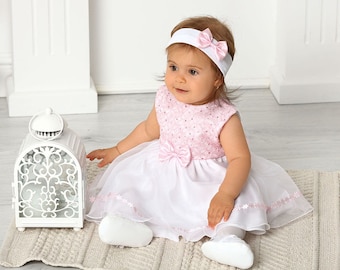 Taufkleid, abito da battesimo Festkleid gr. 62 68 74 80 86 92 Partykleid Babykleid taufset bambina matrimonio Geburstag outfit