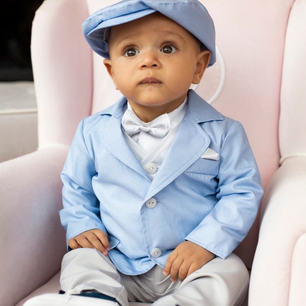 Boy Gray Suit Etsy