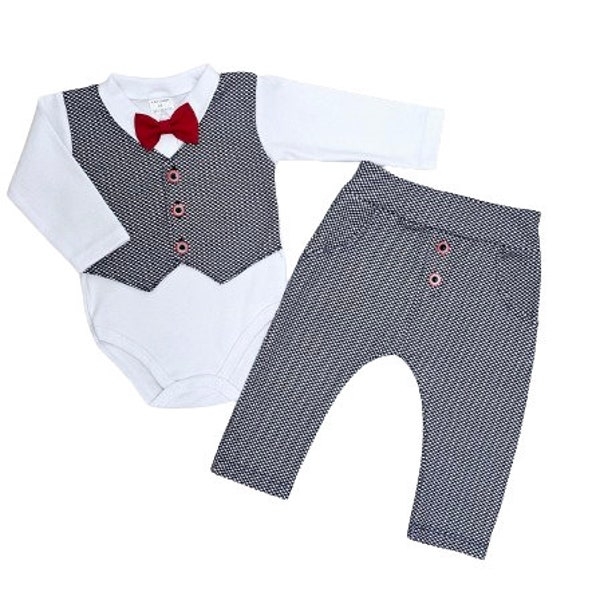 blue cotton set for a boy, baptism outfit Christening, Taufkleidung für einen Jungen, Outfit Baby boy, Clothes for baby Boy, taufanzug