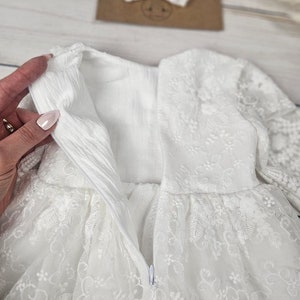 Taufkleid, Taufkleid, Taufkleid elfenbeinfarben, Baby-Mädchen-Boho-Kleid, Baby-Mädchen-Spitzenkleid, Baby-Mädchen-Hochzeitskleid Bild 3