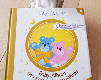 Baby Album des ersten Lebensjahres Mein erstes Jahr Babyalbum Fotoalbum Mädchen Junge Geschenk Erinnerungsalbum Erinnerungsbuch