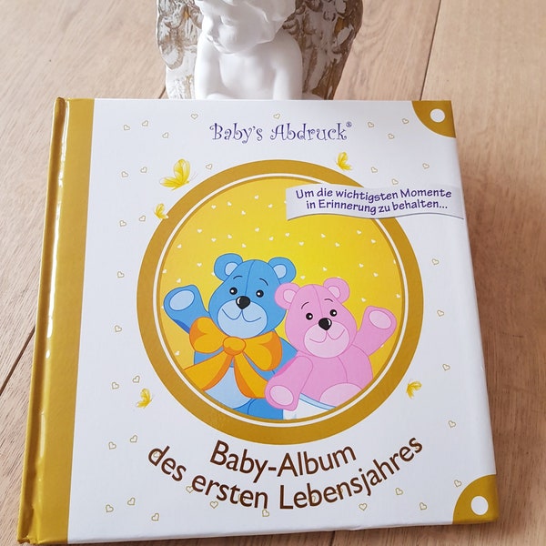 Baby Album des ersten Lebensjahres Mein erstes Jahr  Babyalbum Fotoalbum Mädchen Junge Geschenk Erinnerungsalbum Erinnerungsbuch