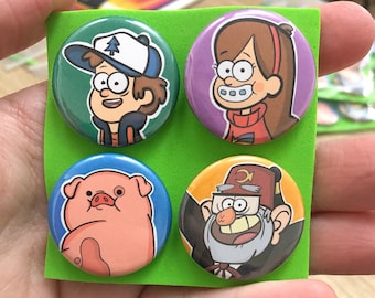 Gravity Falls 1.25" Pin Set