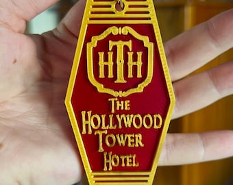 3D Printed Hollywood Tower Hotel Keychain