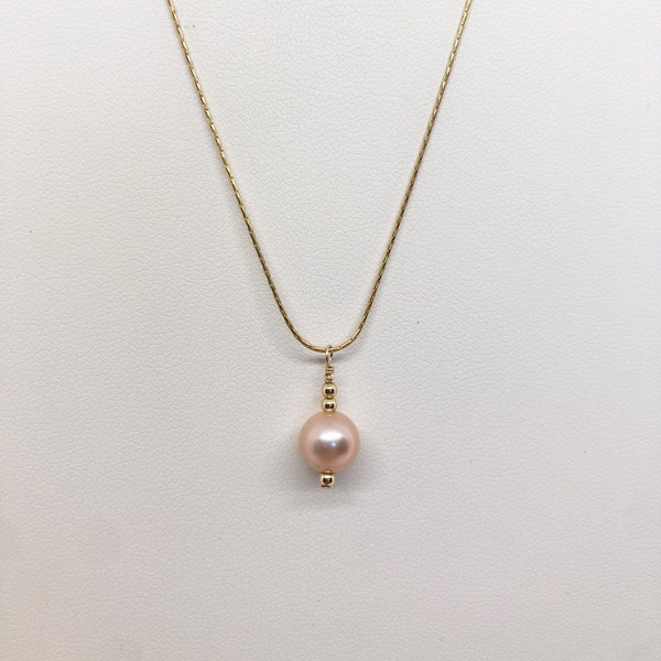 Drop Chain Pearl Necklace