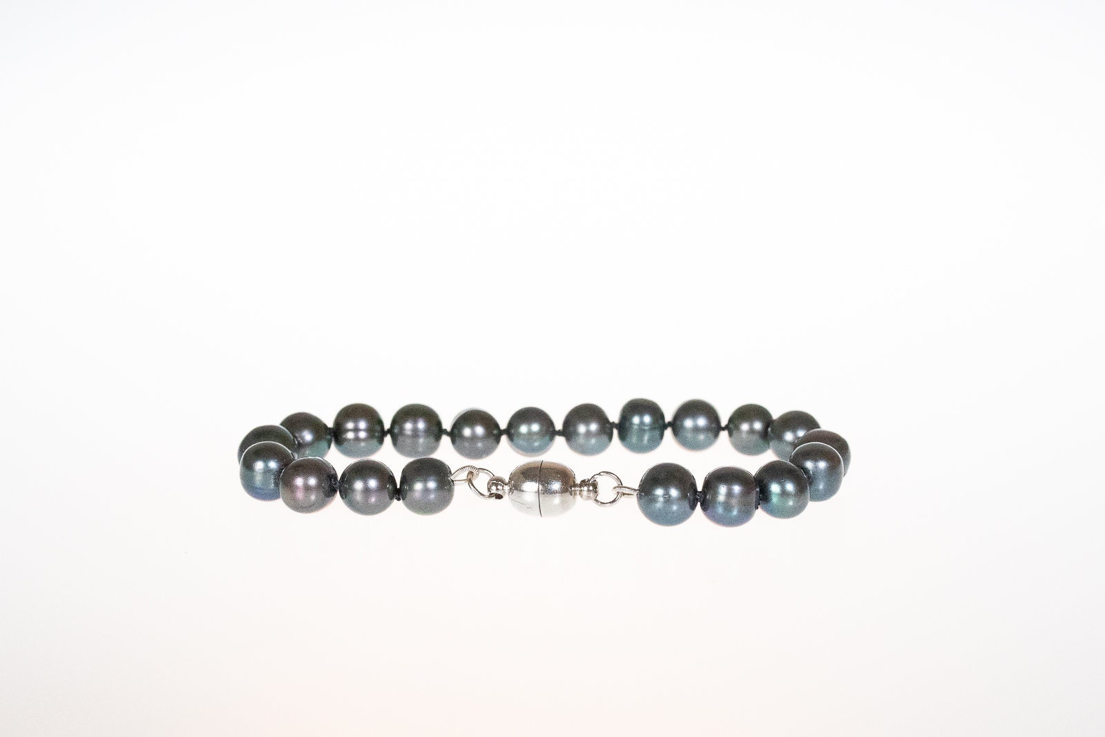 Fireball Freshwater Pearl on a Black Rubber Bracelet | Minor Jewelry Inc. |  Nashville, TN