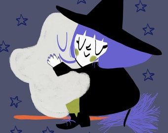 Printable poster // Illustration // Witch