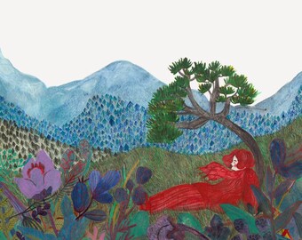 Artprint from Children's book RUJA/landscape/mountains