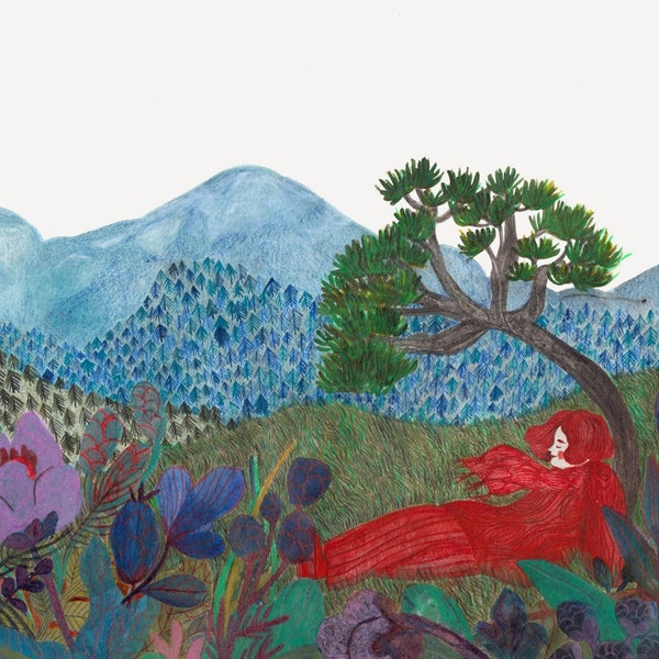 Artprint from Children's book RUJA/landscape/mountains