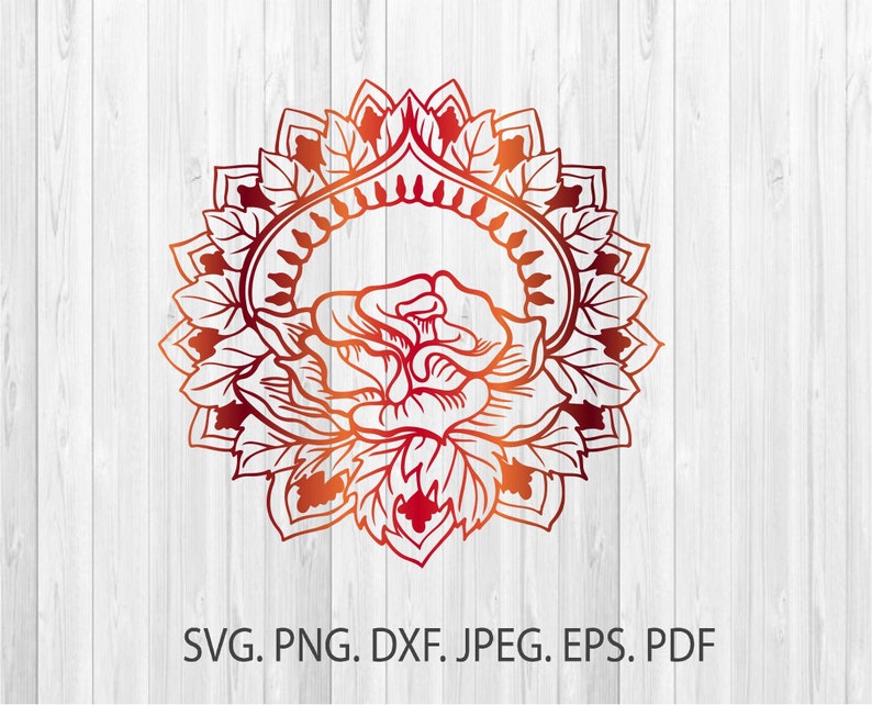 Rose Svg Rose Flower Svg Mandala Svg Zentangle Svg Rose - Etsy