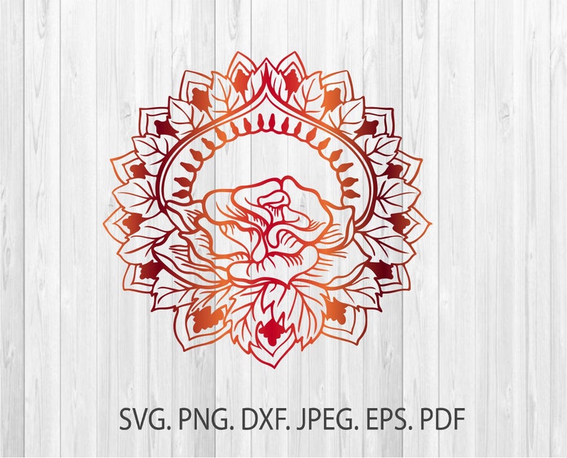 Rose Mandala SVG