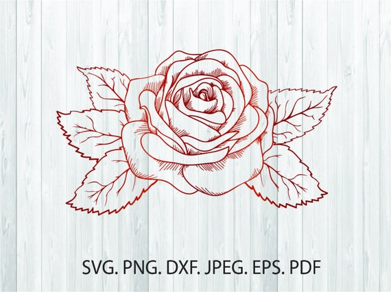 Download Rose Svg Flower Svg Rose Silhouette Rose Clipart Rose Shape Etsy