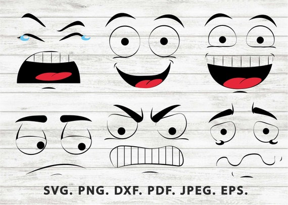Download Free 6 Emoji Svg Emotions Svg Cute Emoji Svg Emoji Silhouette Emoji Etsy SVG Cut Files