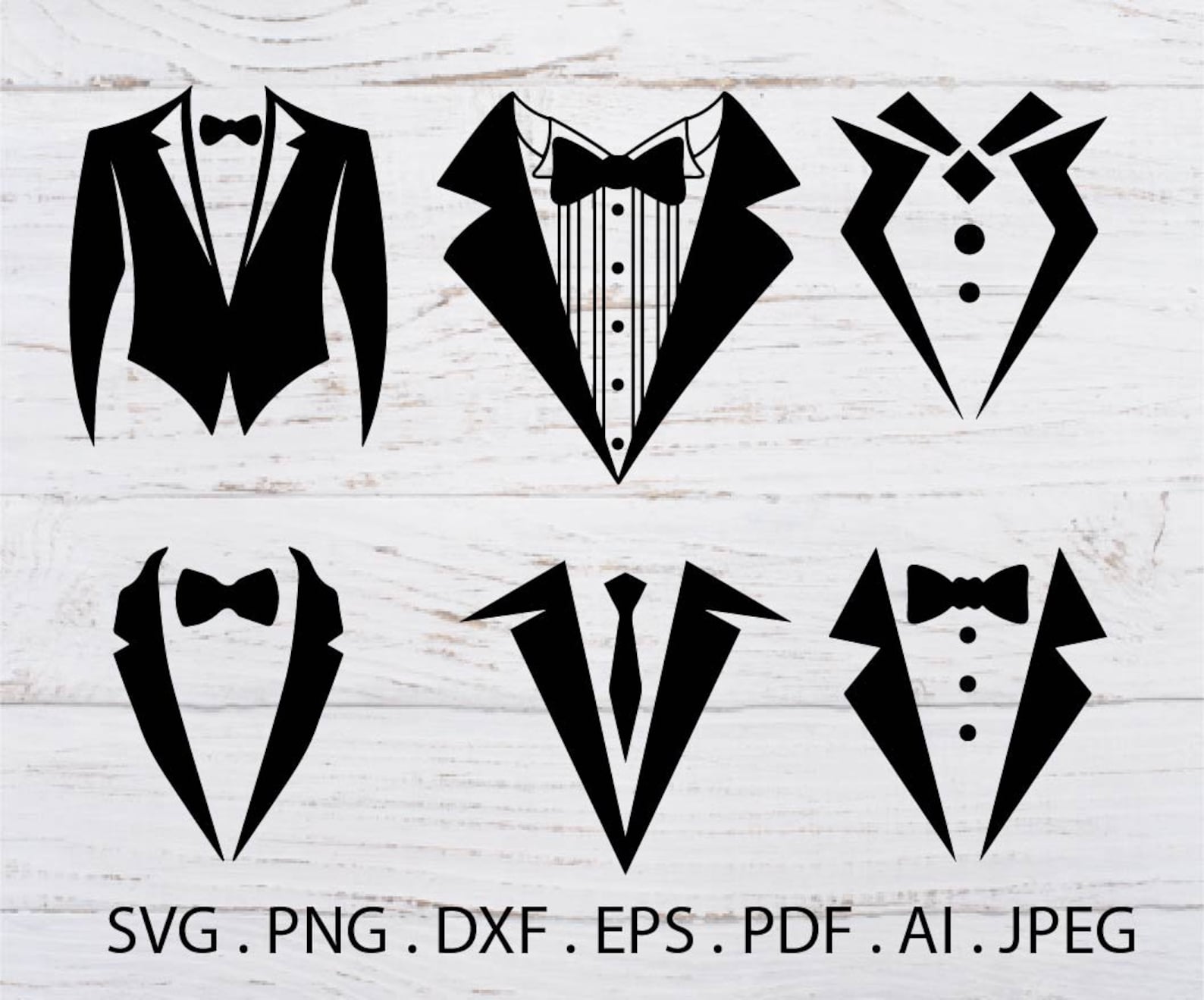 Tuxedo Svg Bow Tie Svg Tuxedo Svg Cut File Wedding Suit Svg - Etsy ...