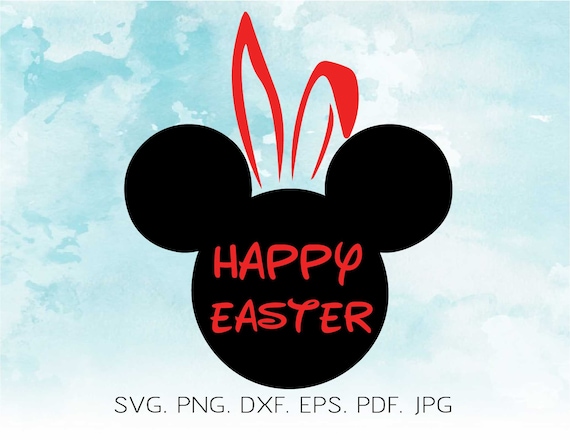 Happy Easter Svg Mickey Mouse Svg Bunny Ears Svg Disney Svg | Etsy