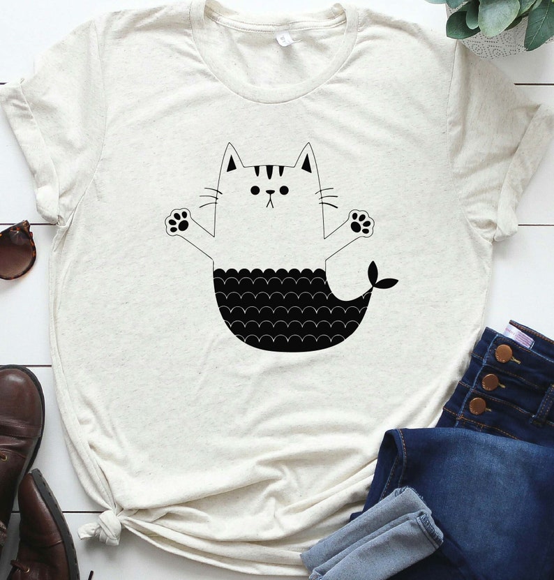 Download Cat Mermaid Svg Cute Cat Svg Mermaid Tail Svg Mermaid | Etsy