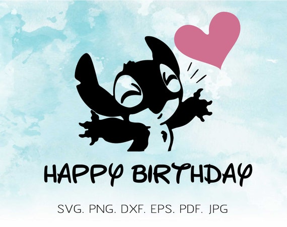 Download Lilo And Stitch Svg Disney Svg Stitch Silhouette Happy | Etsy