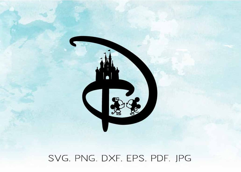 Download D Disney Svg Disney Castle Svg Mickey And Minnie Kissing ...