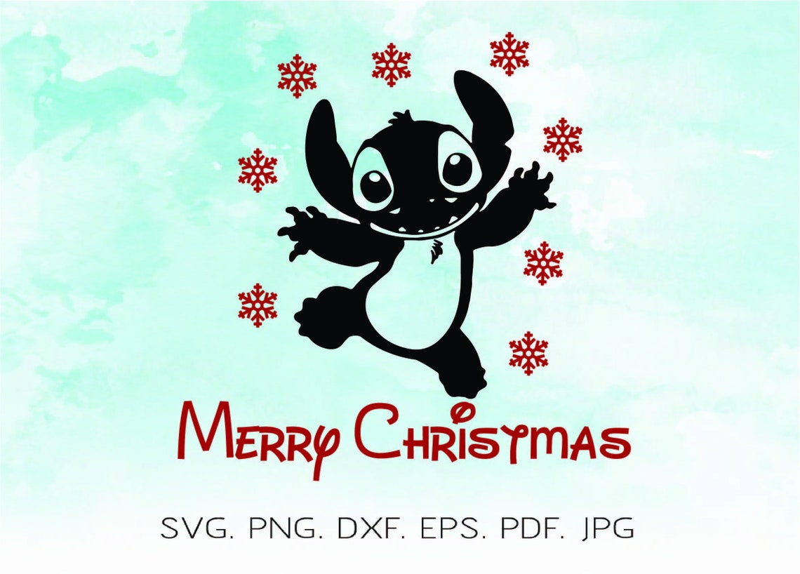 Merry Christmas Svg Lilo and Stitch Svg Disney Svg Stitch | Etsy
